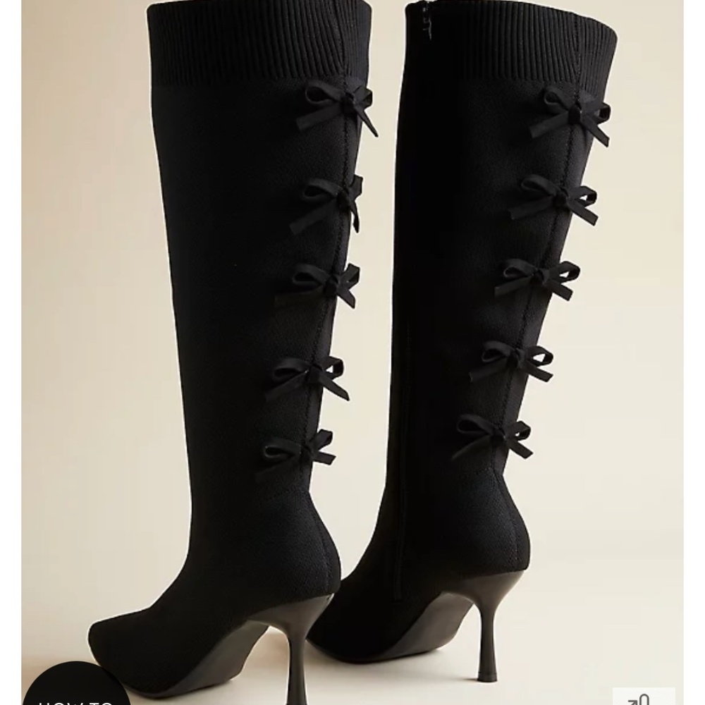 Torrid Bow Back Stiletto Knee Boot NWT Size 10W